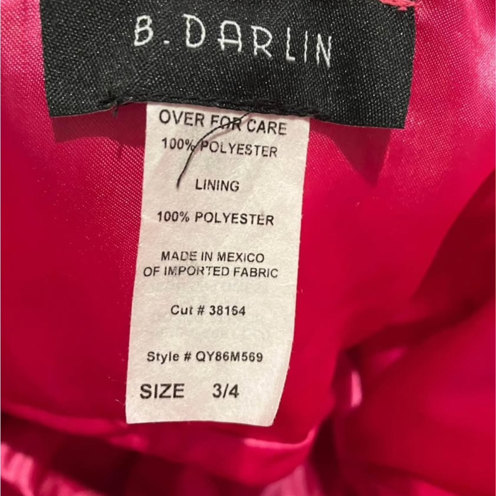 B Darlin Pink and Purple High-Low Cocktail Skirt - Picture 4 of 5